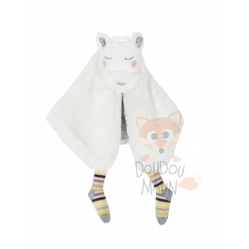  les petits dodos oko the dog baby comforter white grey 